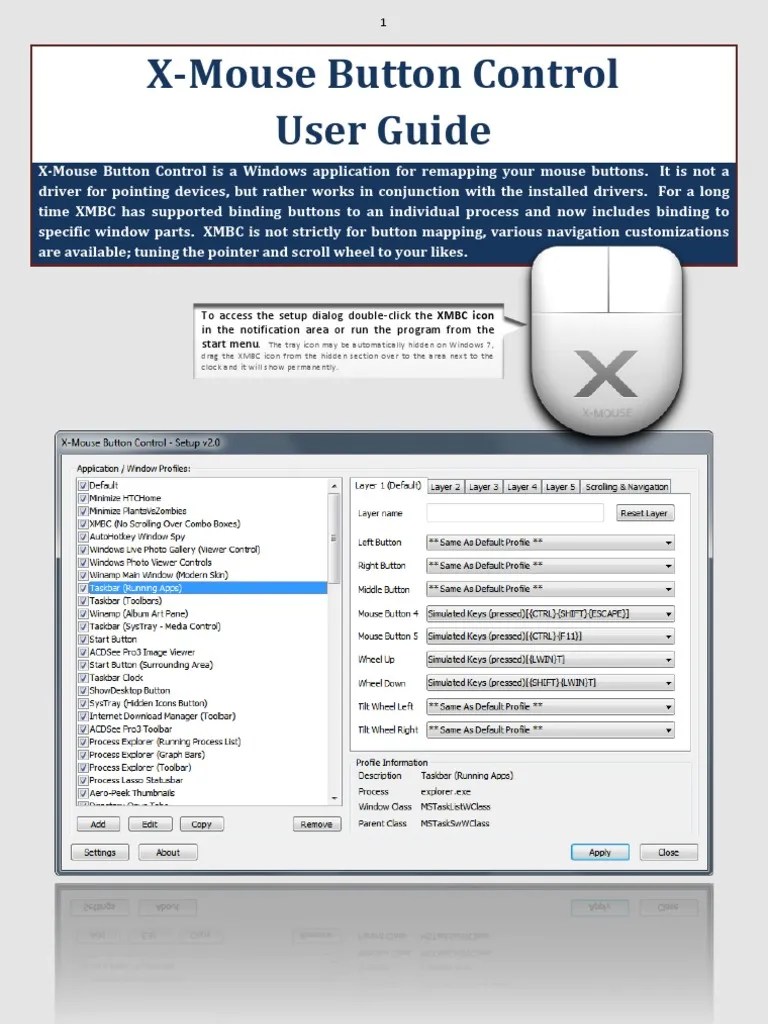XMouse Button Control User Guide Icon Keyboard Shortcut