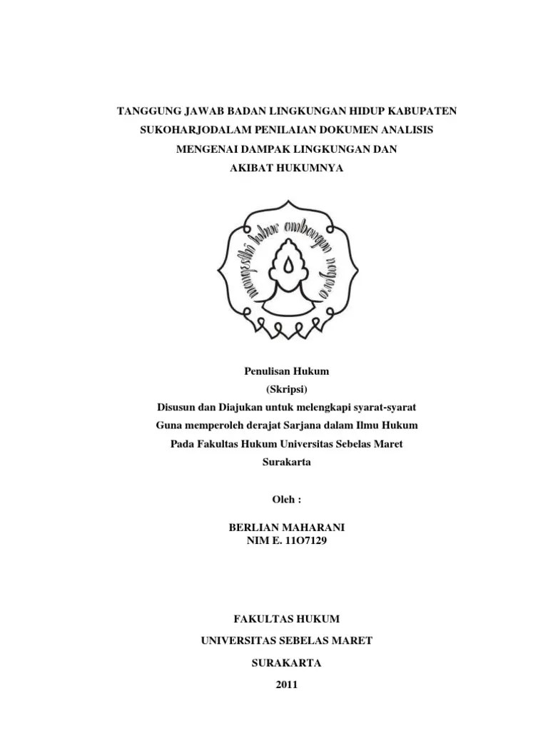 Berlian Maharani Skripsi Hukum Lingkungan | Pdf