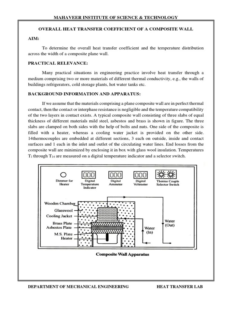 Heat Transfer Lab Manual PDF Heat Transfer Fluid Mechanics