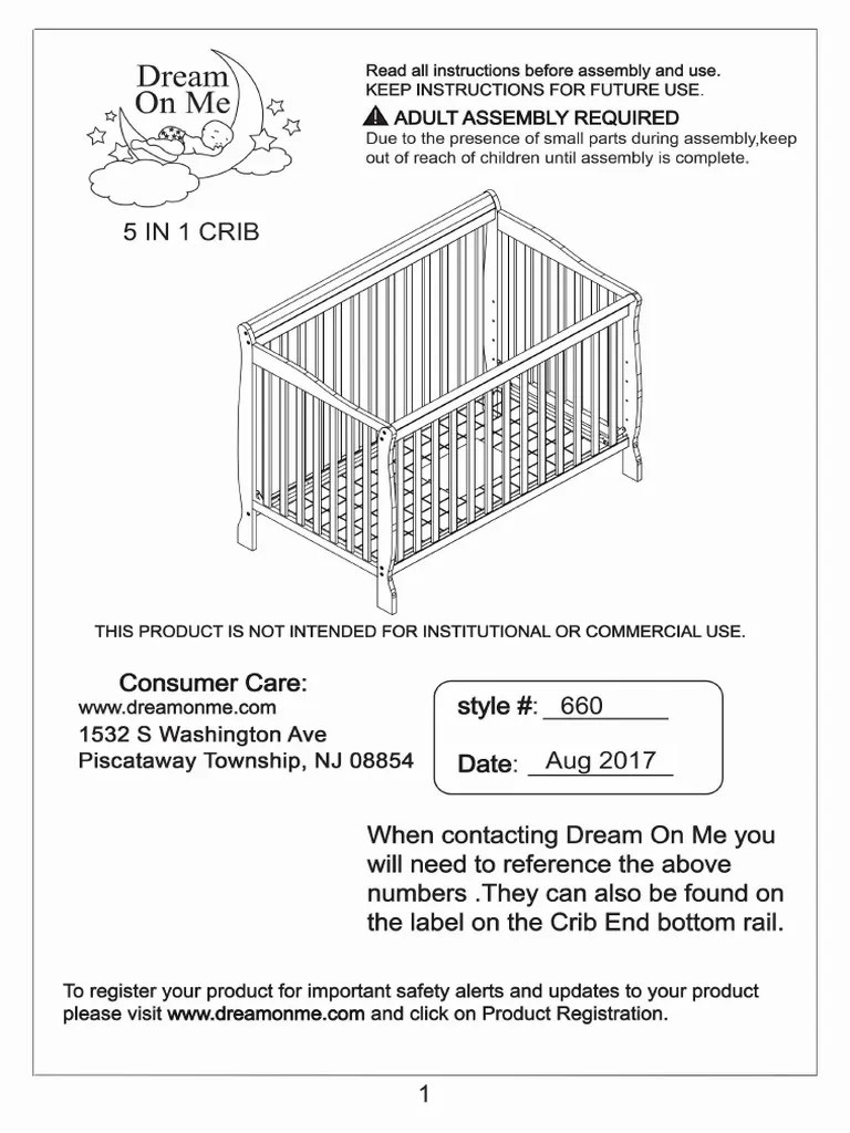 660 Ashton 5 in 1 Convertible Crib Manual PDF