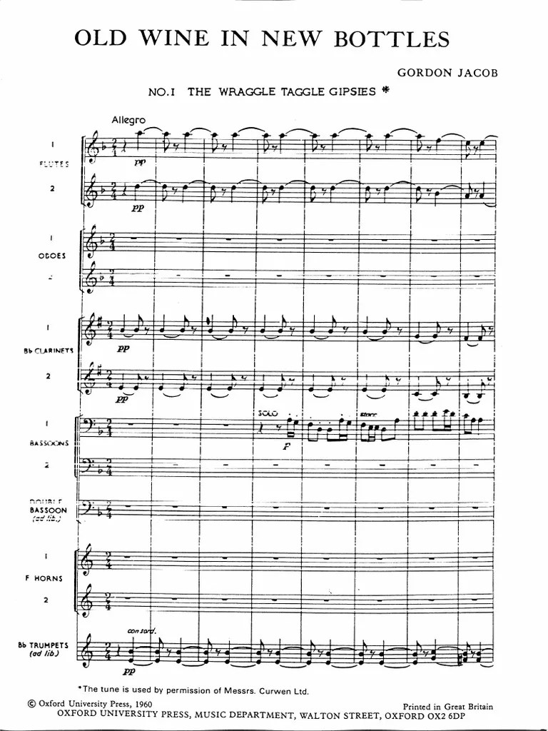 Old Wine, in New Bottles From Gordon Jacob PDF