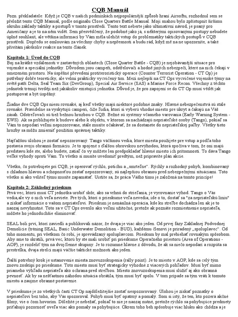 CQB Manuál
