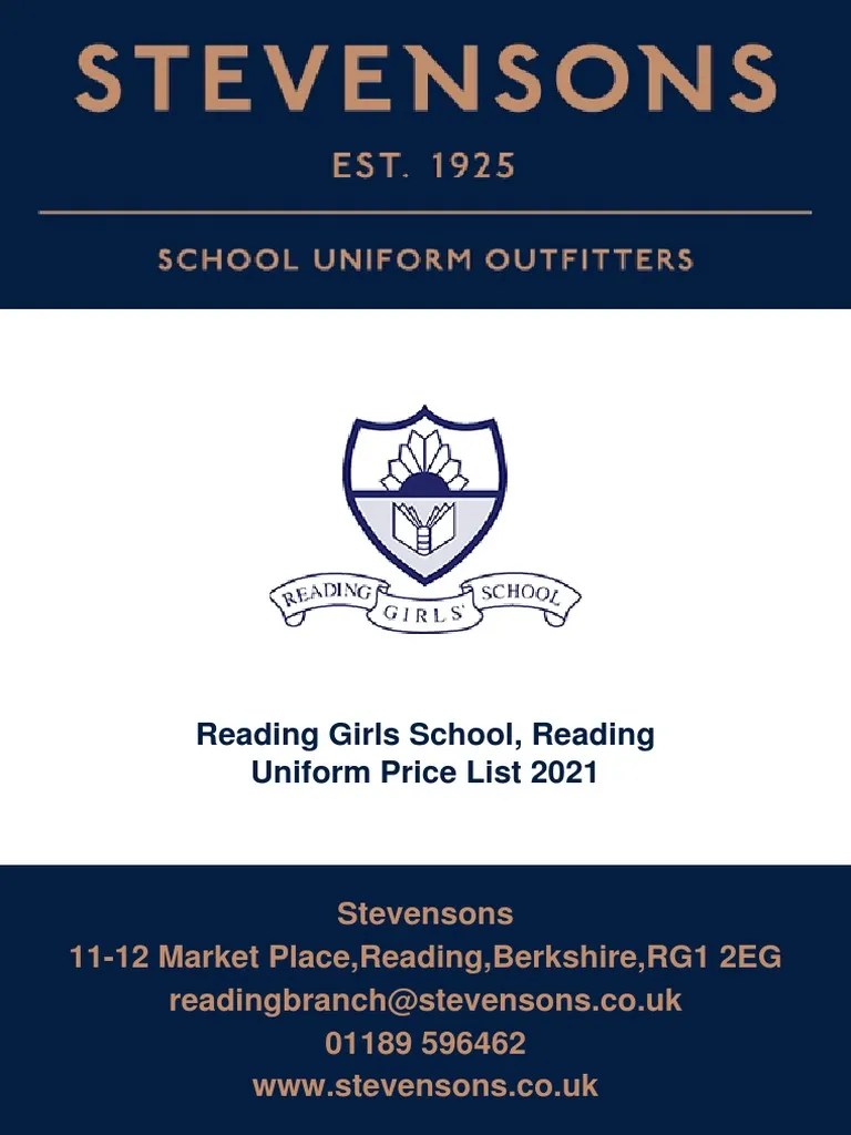 Stevensons Uniform Price List.230719280 PDF Fashion Clothing