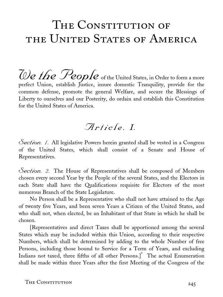 United States Constitution (1787) Presidents Of The United States