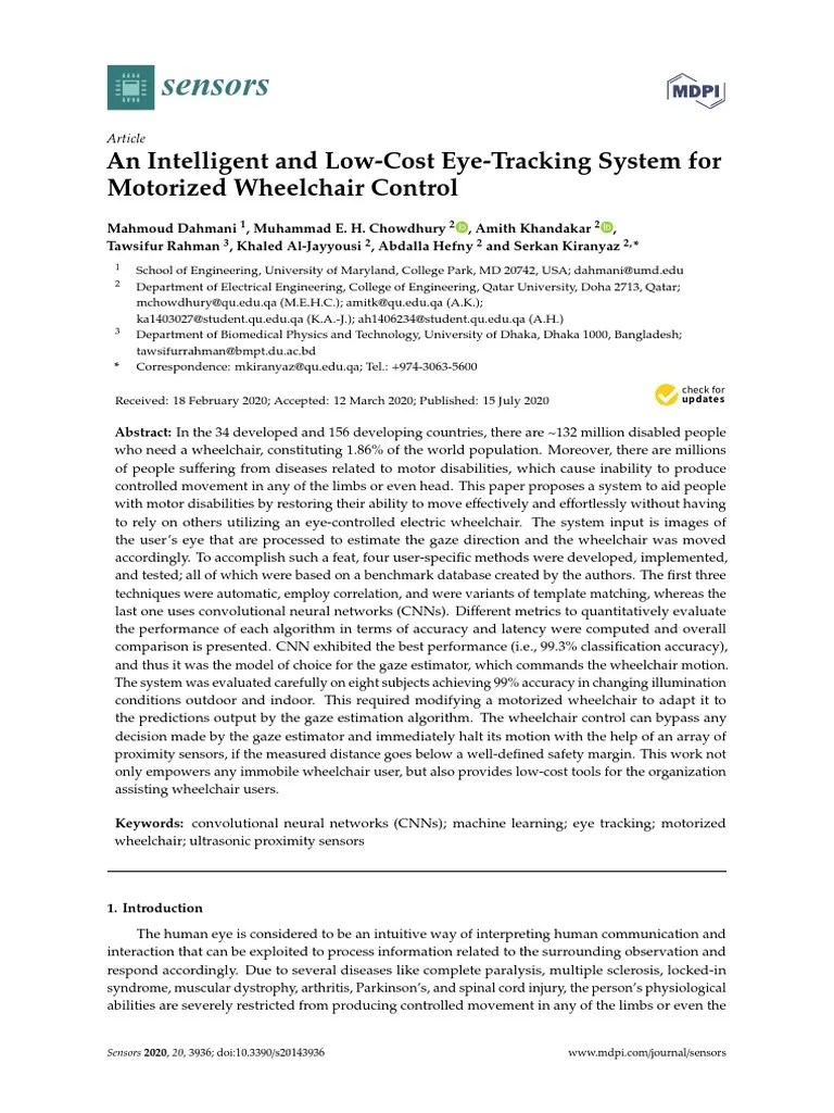 Sensors An Intelligent and LowCost EyeTracking System For Motorized