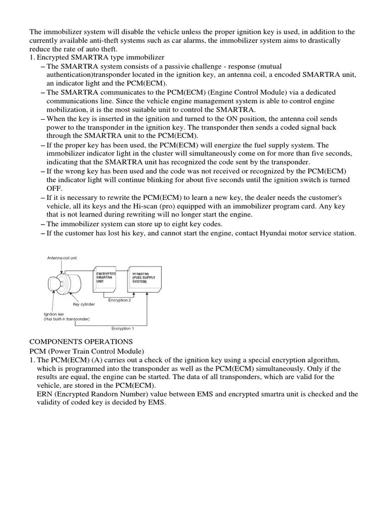 The Immobilizer System | PDF | Encryption | Ignition System