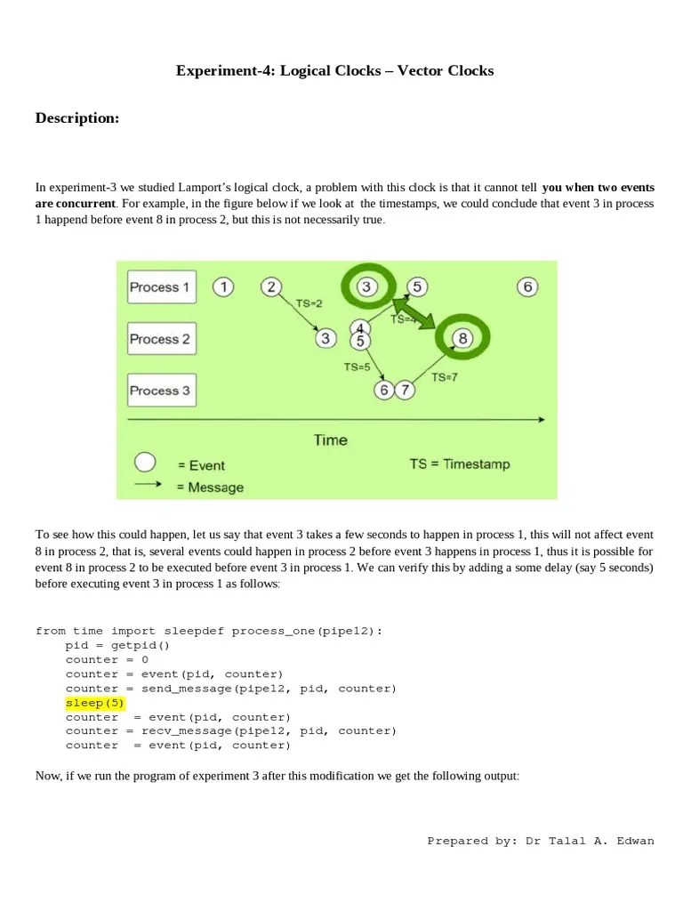 Implementing Vector Clocks to Determine Causality Between Distributed