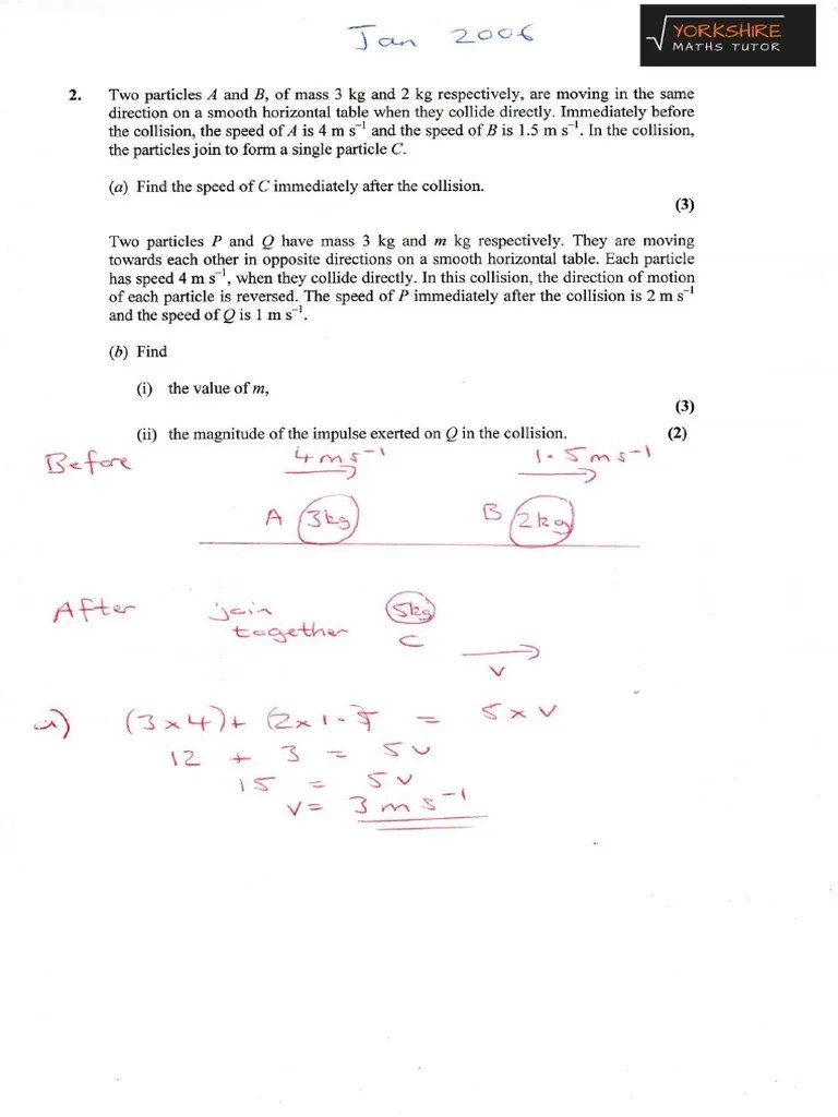 Two Particles Collision Answers PDF
