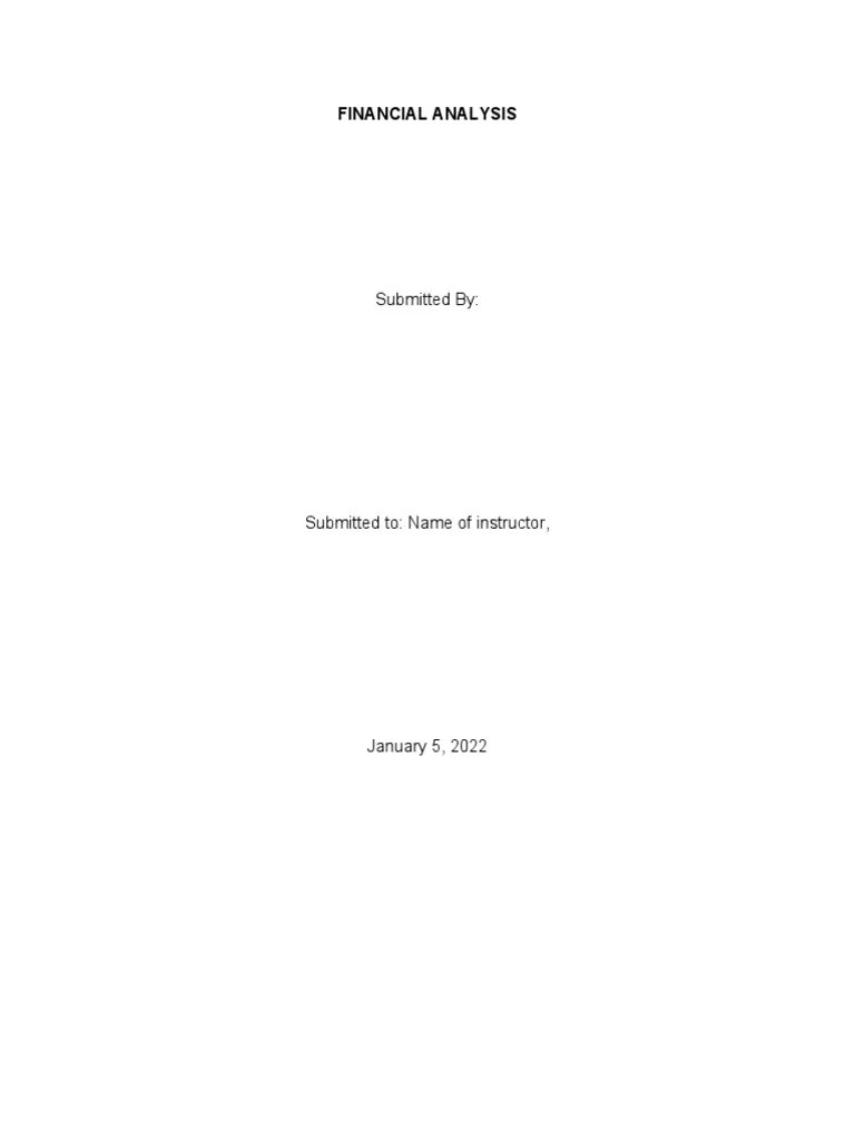 Financial Analysis PDF Balance Sheet Equity (Finance)