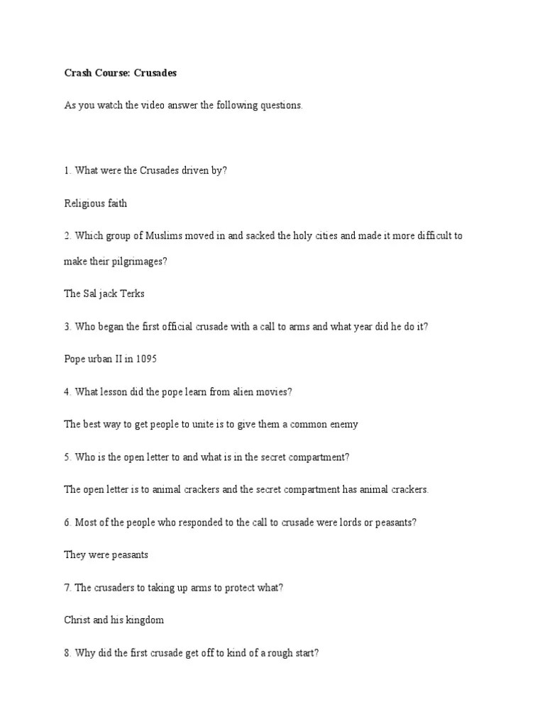 Crash Course Crusades PDF