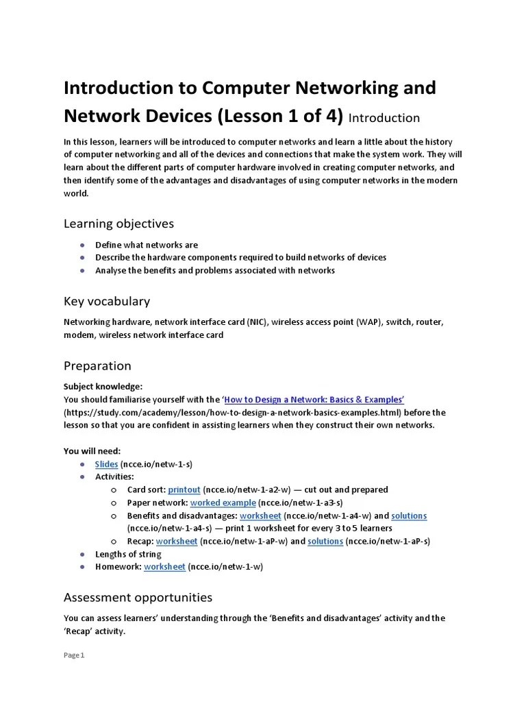 Introduction to Computer Networking Exploring Network Components, Benefits, and Challenges