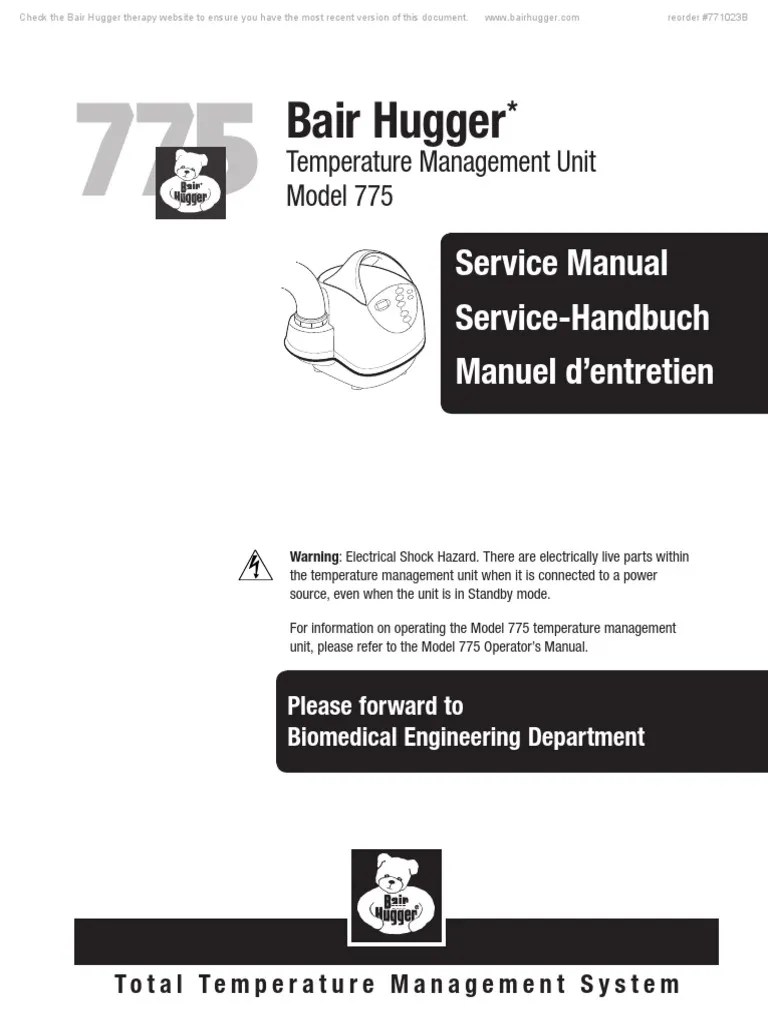 Bair Hugger 775 Patient Warmer - Service Manual | PDF | Booting