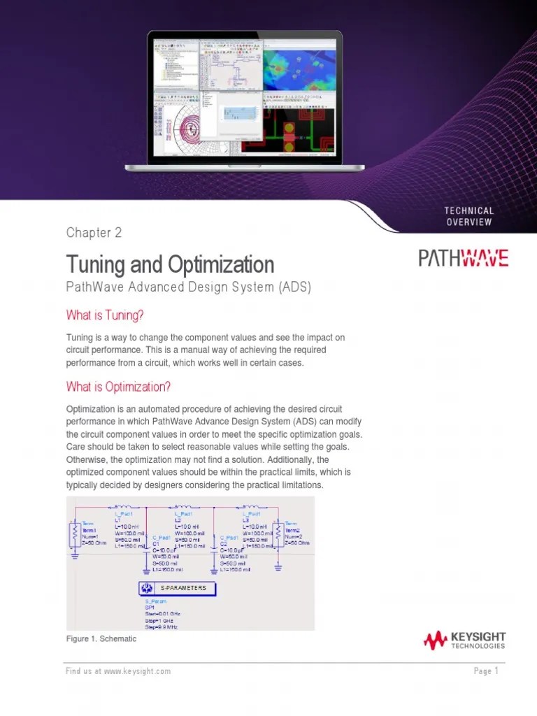 Keysight ADS Example Book CH 02 Tuning and Optimization 59921376 PDF Mathematical