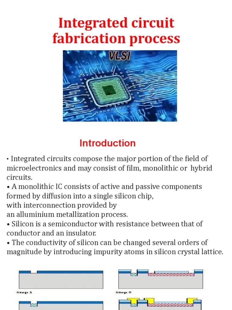 Integrated Circuit Fabrication Process PDF Integrated Circuit