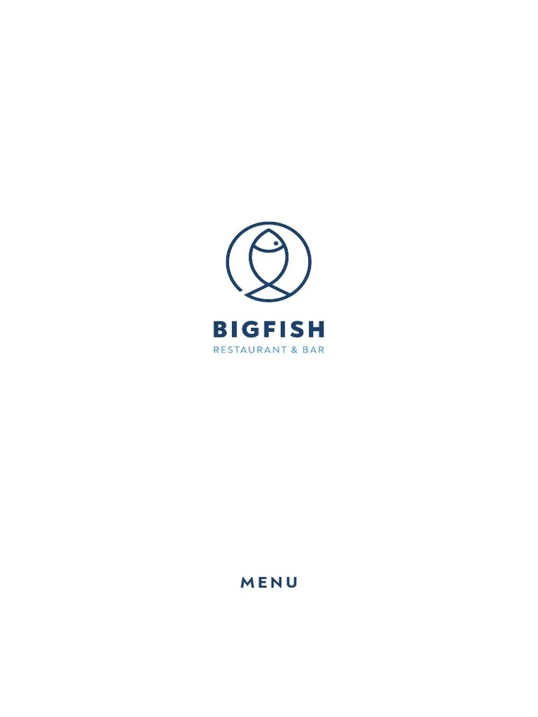 Bigfish Menu 2021 Tel Online PDF Foods Salad