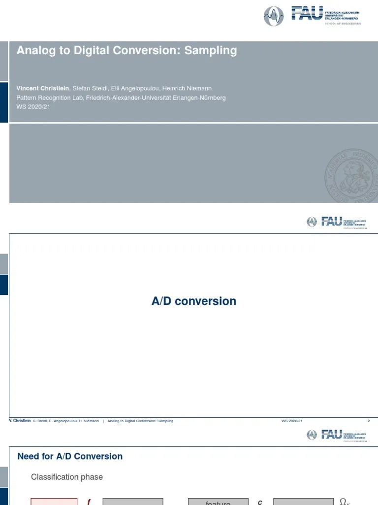 An Overview of Analog to Digital Conversion through Sampling and