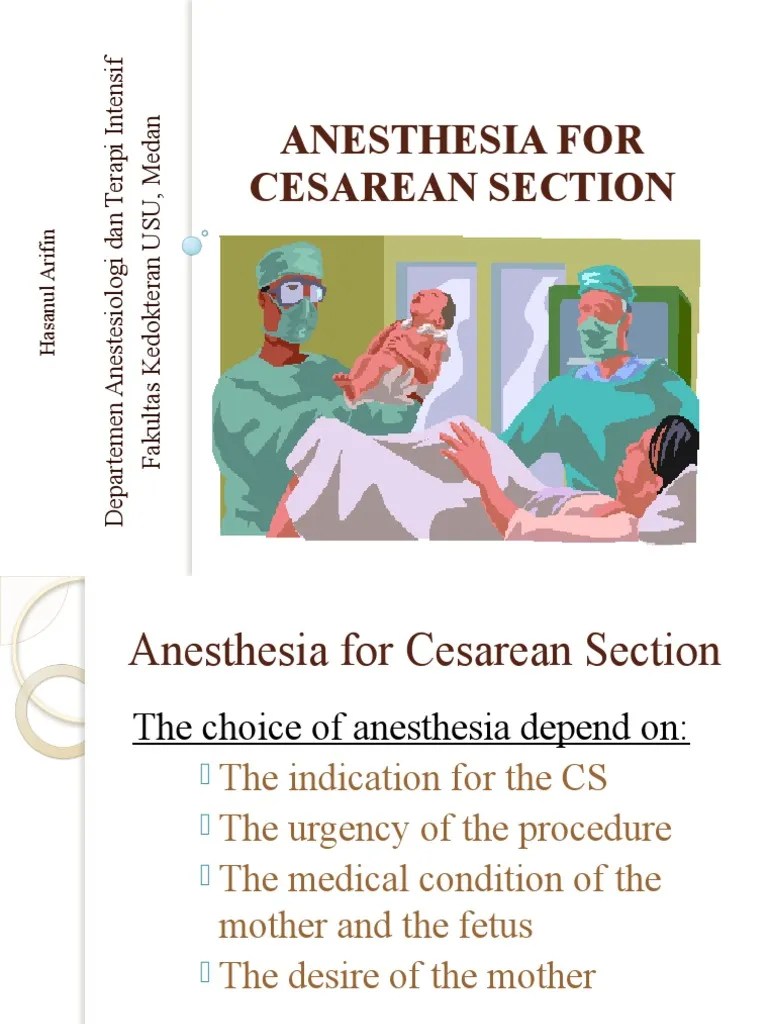 K8 Anesthesia For C Section PDF Anesthesia Headache