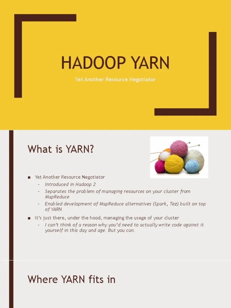 Hadoop Yarn Yet Another Resource Negotiator PDF Apache Hadoop