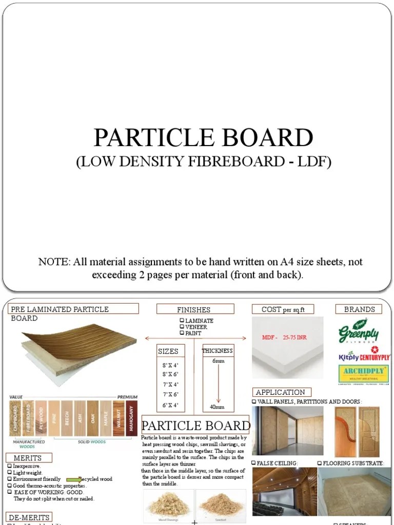 Particle Board (Low Density Fibreboard LDF) PDF Building Engineering Civil Engineering