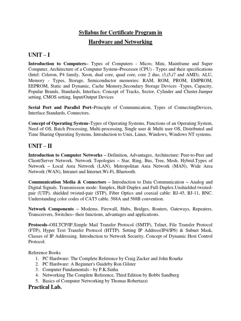 Hardware Networking PDF Computer Network Operating System