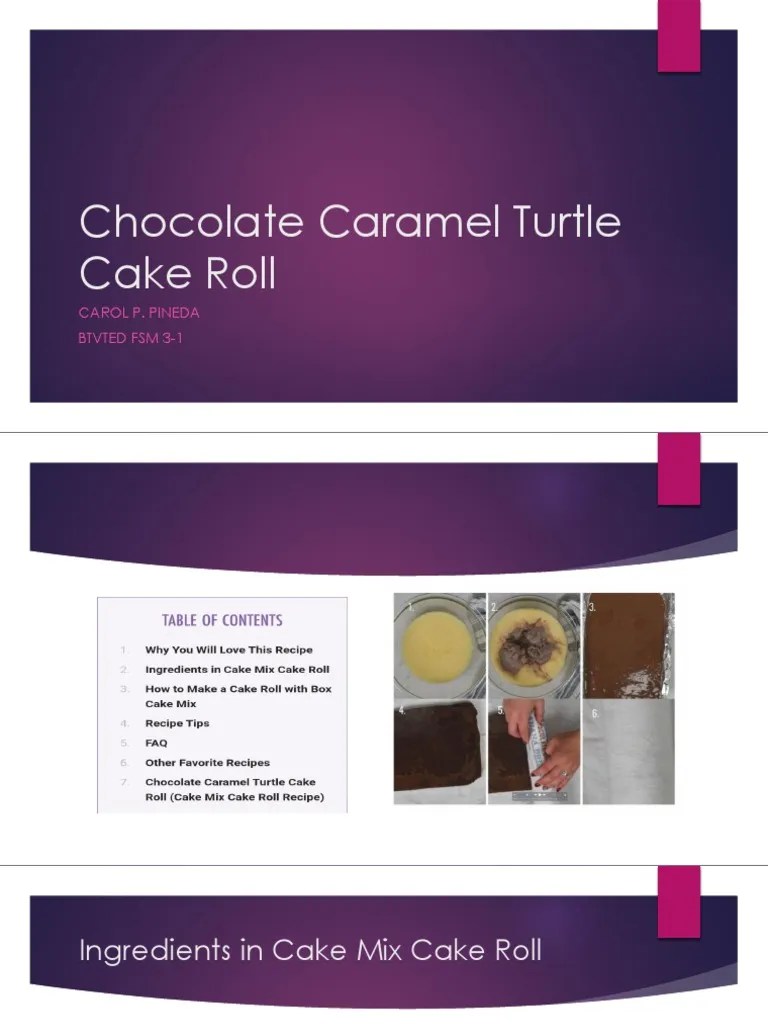 Chocolate Caramel Turtle Cake Roll PDF