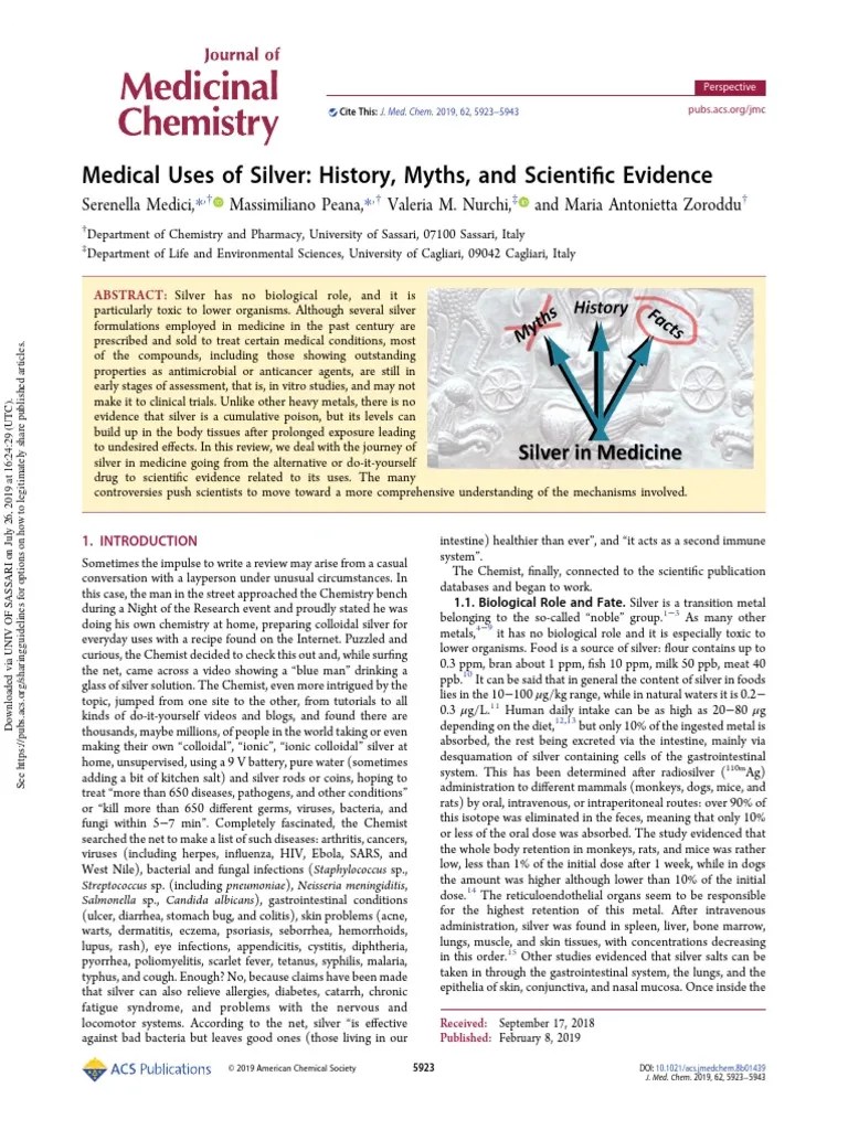 Medical Uses of Silver History Myths and Download Free PDF Silver Solubility
