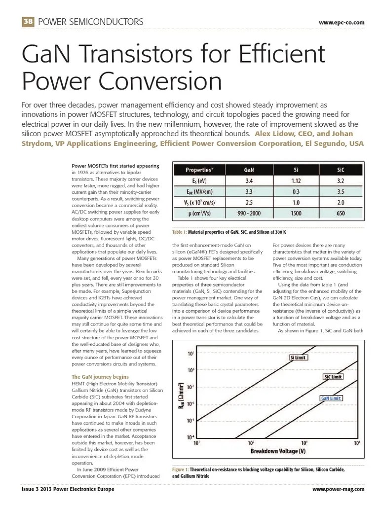 Gan Transistors For Efficient Power Conversion PDF Field Effect