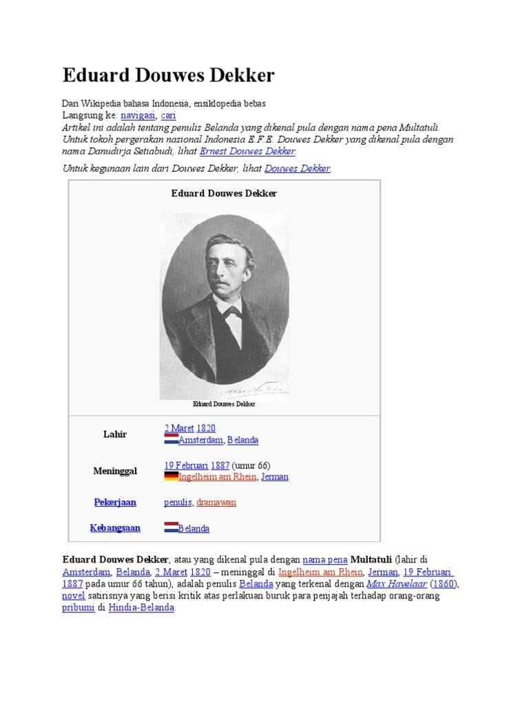 Eduard Douwes Dekker | PDF