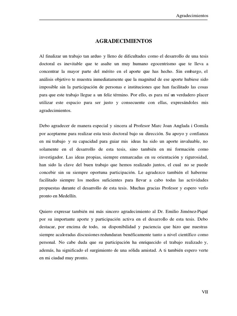 Agradecimiento de Una Tesis