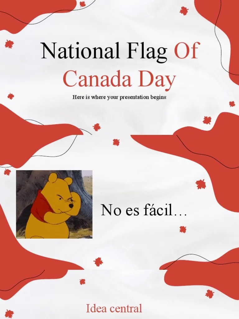 National Flag of Canada Day by Slidesgo PDF Espacio exterior