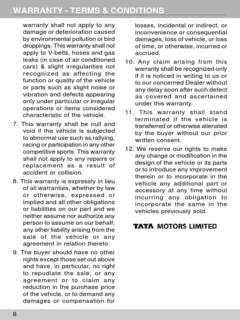 TATA Nano Owners Manual-2 | PDF | Car | Headlamp