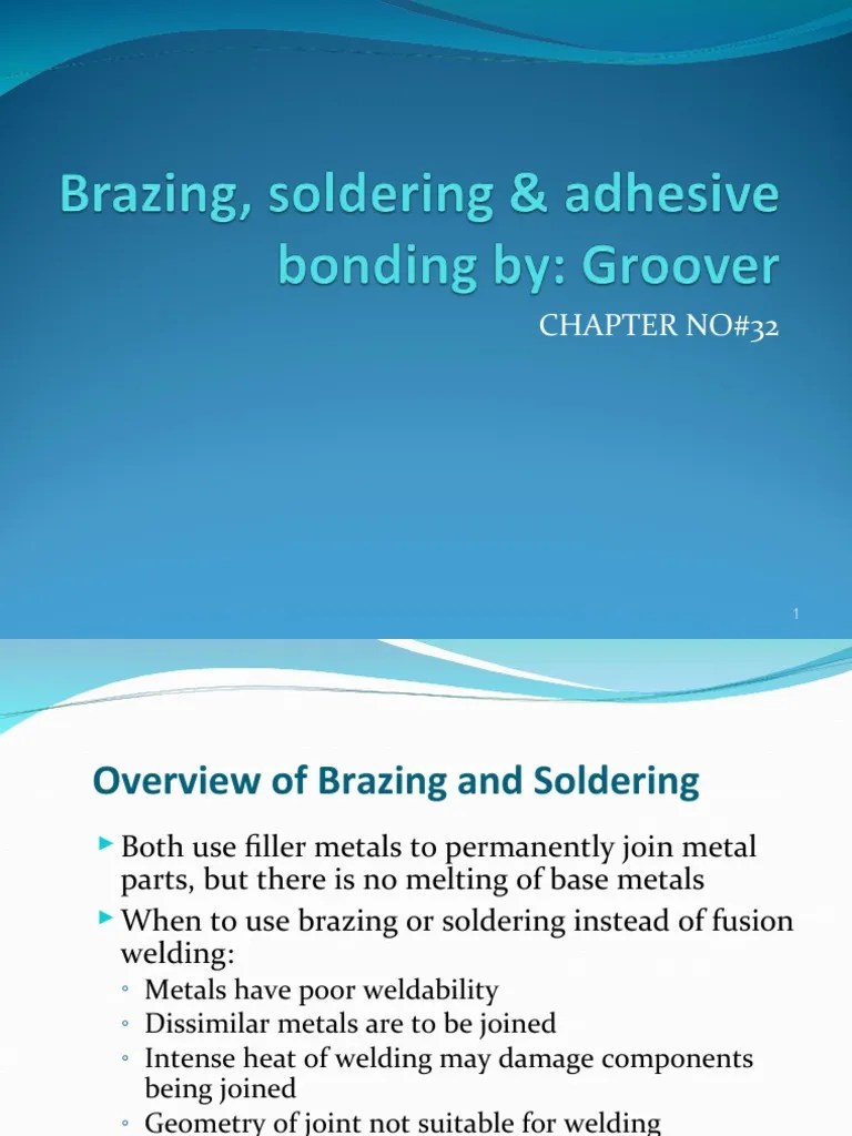 CH 31 Brazing & Soldering PDF Soldering Solder