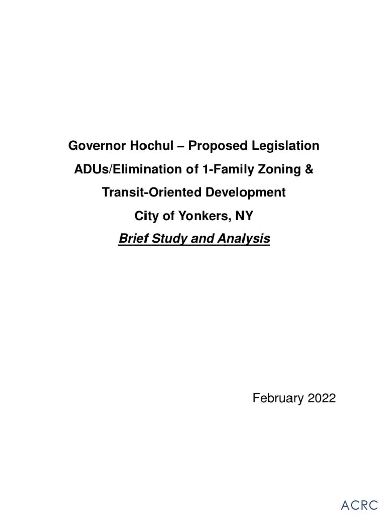 Governor Hochul Proposed Legislation ADUsElimination of 1Family Zoning Transit Oriented