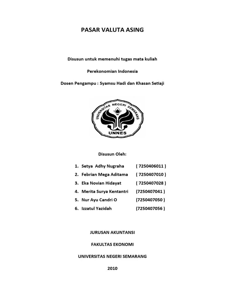 Makalah Pasar Valuta Asing