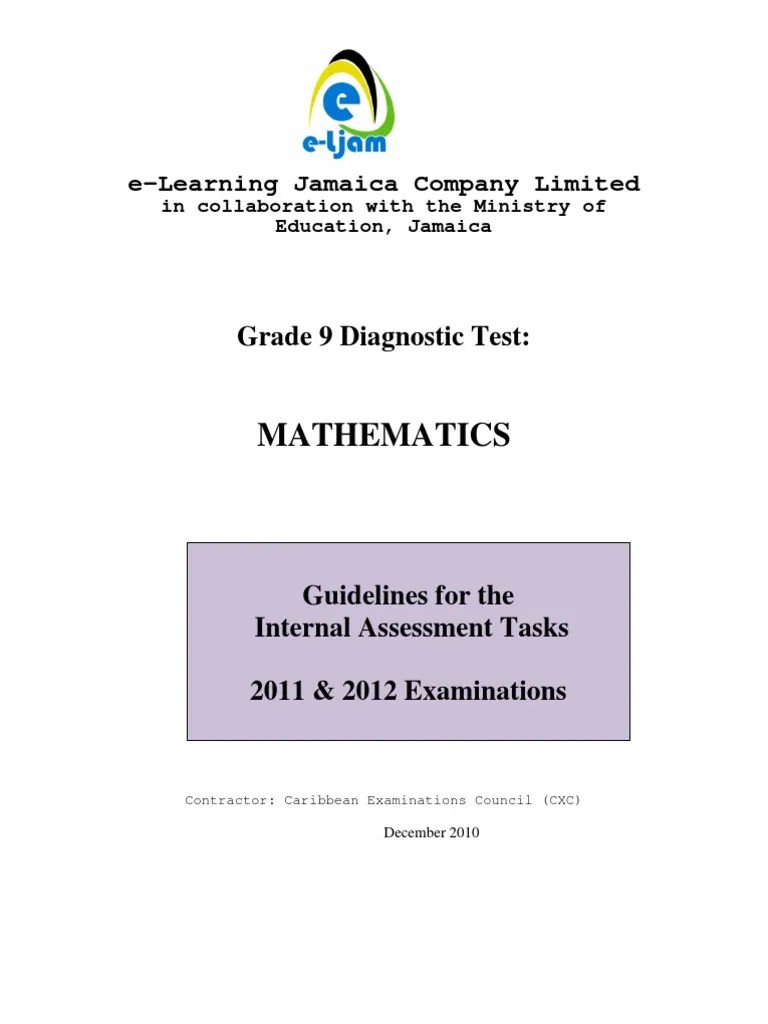 Grade 9 Math IA 2011 Revised 6 1 20111 PDF Test (Assessment