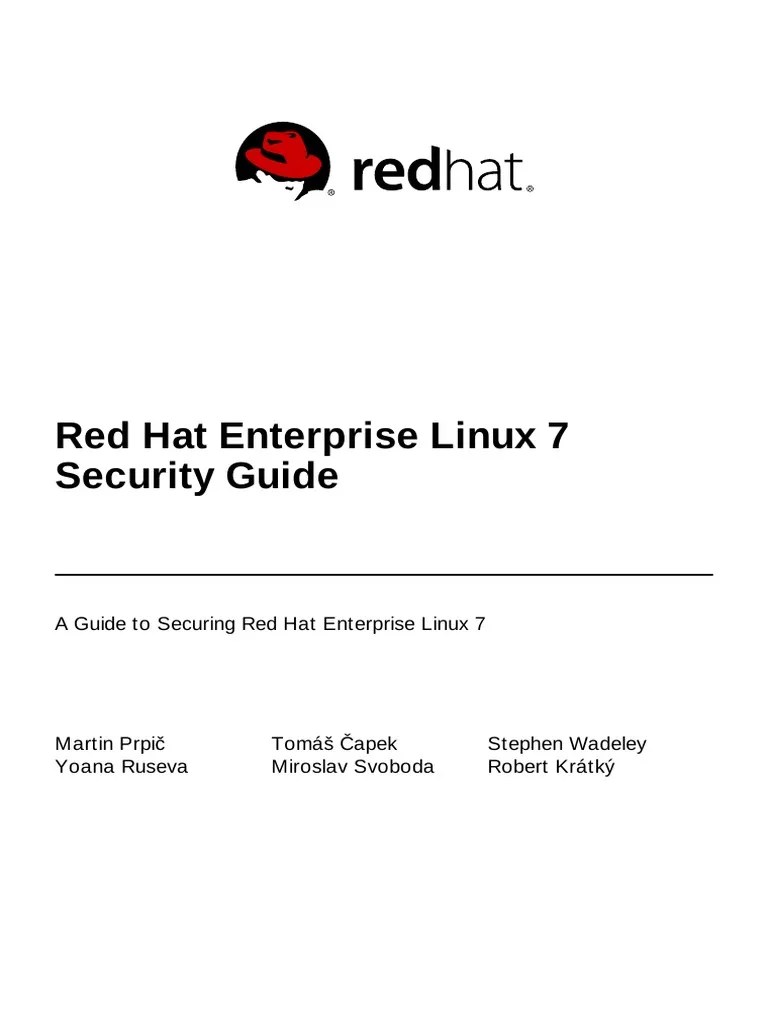 Red Hat 7Security PDF Computer Network Information Security