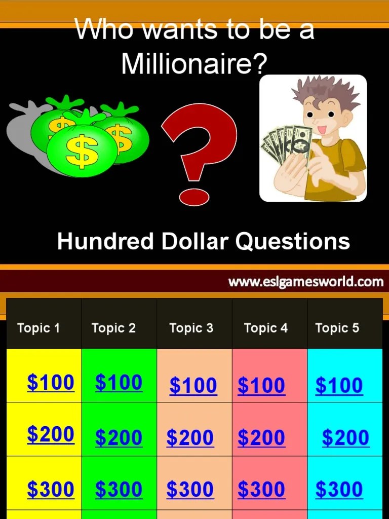 Who Wants To Be A Millionaire? Hundred Dollar Questions PDF