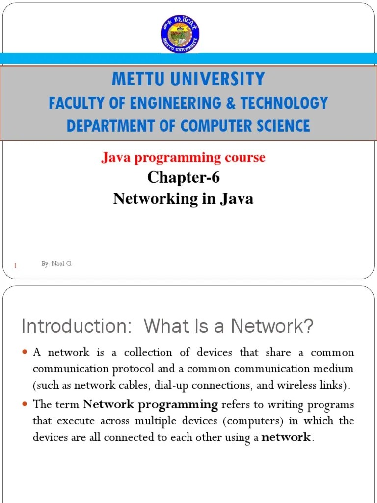 Chapter 6 Networking in Java PDF Port Networking