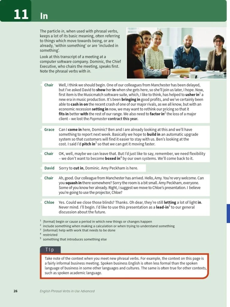 Chair English Phrasal Verbs in Use Advanced PDF Linguistics Cognitive Science