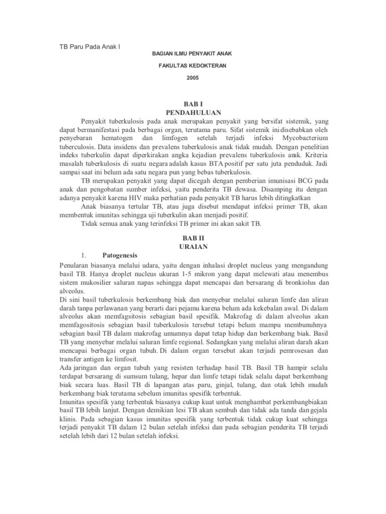 TB Paru Pada Anak I