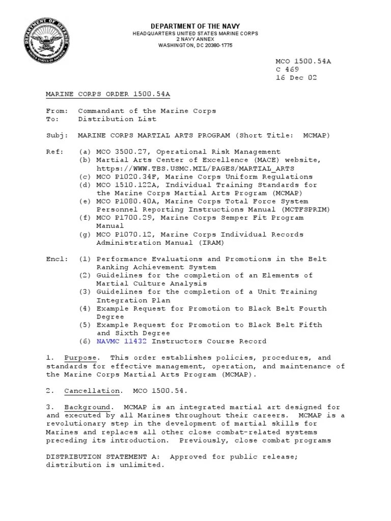 Mco 1500 PDF United States Marine Corps Military Organization