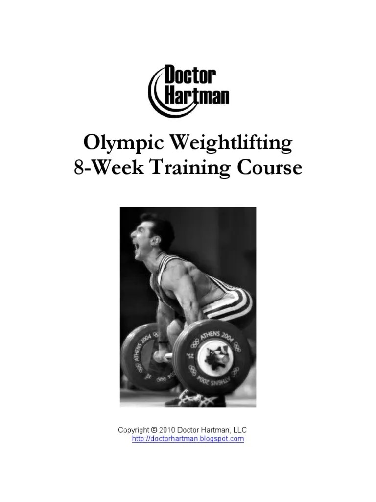Olympic Lifting Program Hartman Training Course PDF Weight Training
