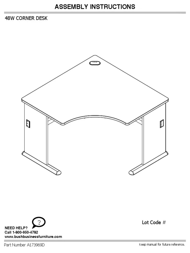 Assembly of a 48W Corner Desk A StepbyStep Guide PDF Building