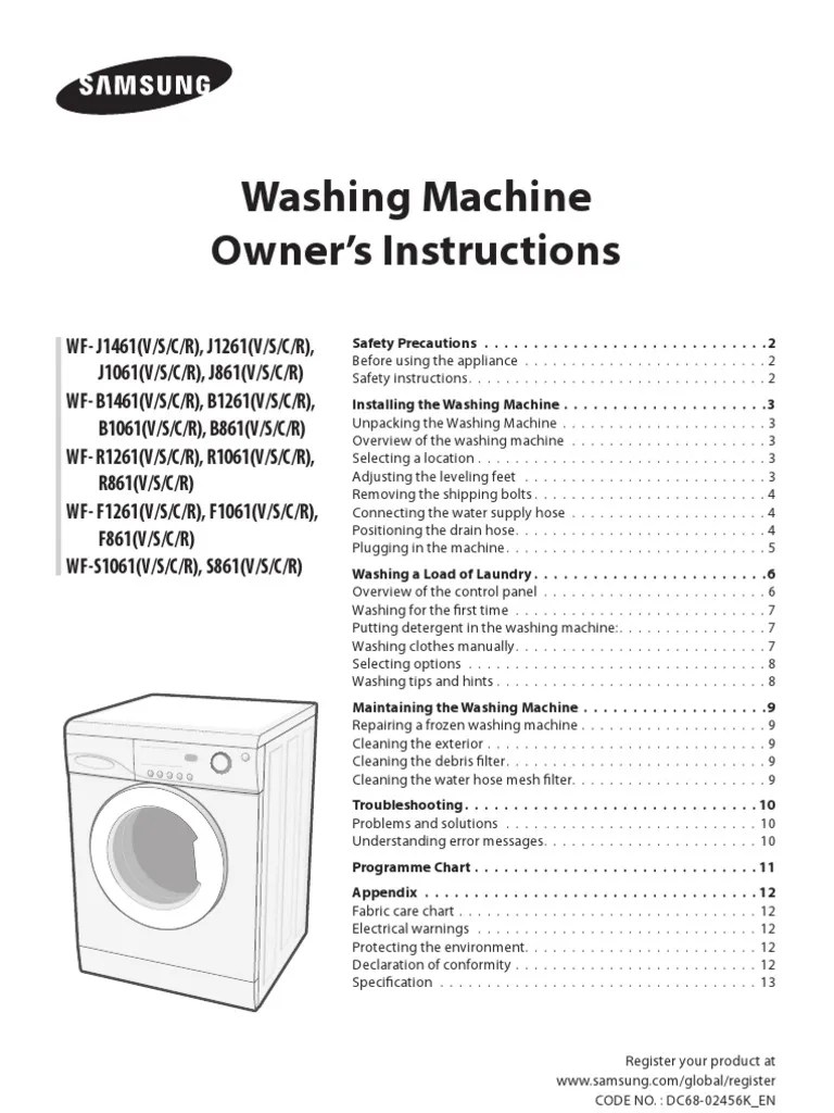 Washing Machine Ac Power Plugs And Sockets Washing Machine