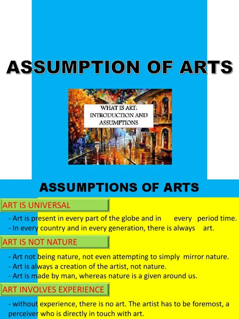 2.Assumption of Art PDF Aesthetics The Arts