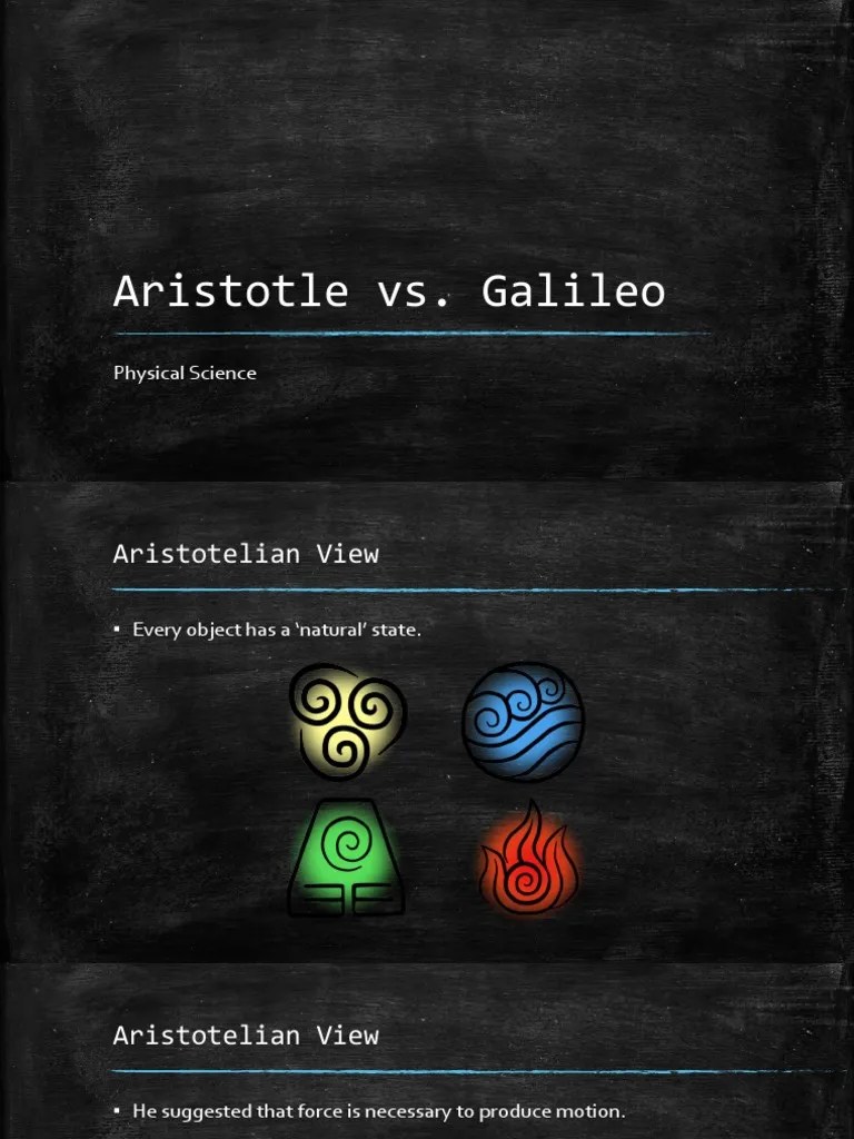 Aristotle vs. Galileo Physical Science PDF