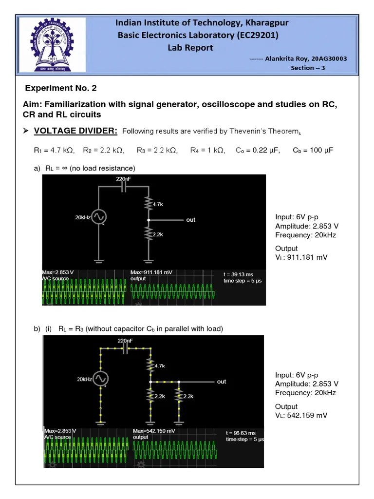 Indian Institute of Technology, Kharagpur Basic Electronics Laboratory