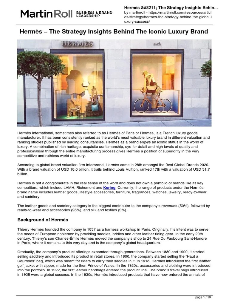 Hermès The Strategy Insights Behind The Iconic Luxury Brand PDF