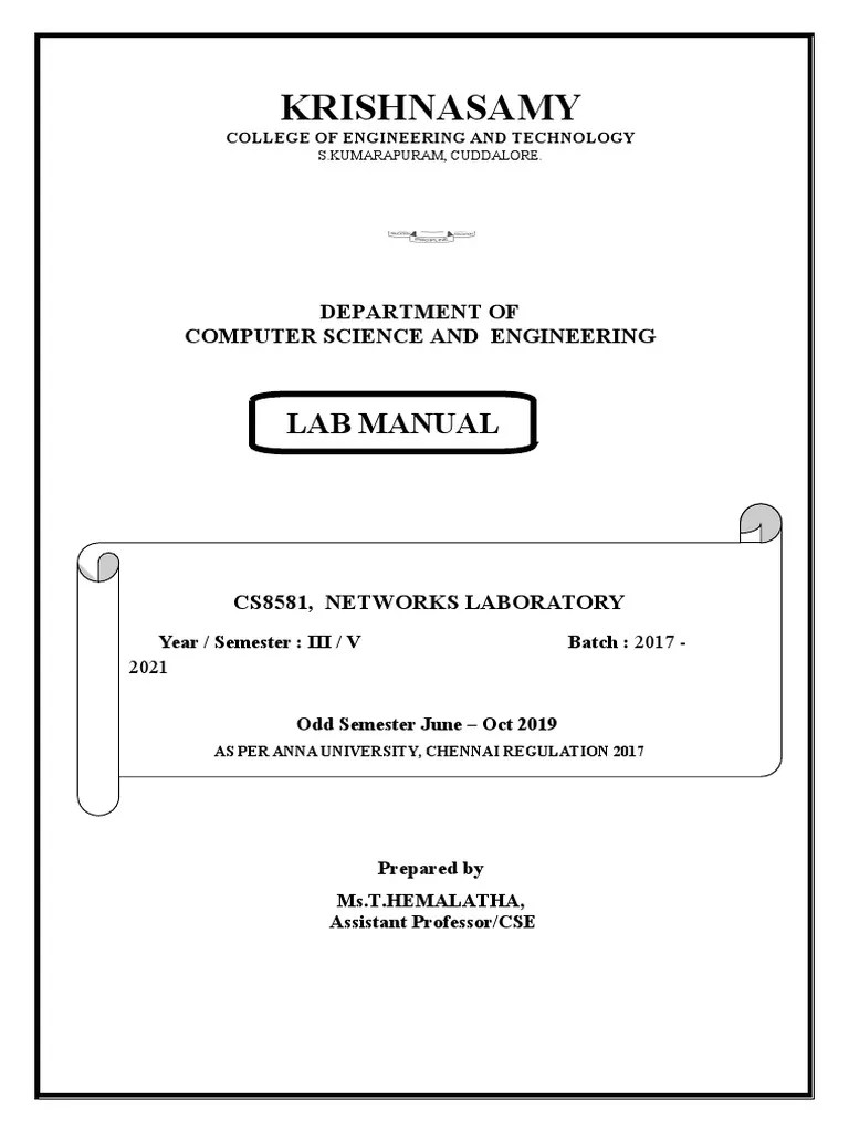 Computer Network Lab PDF Transmission Control Protocol Computer
