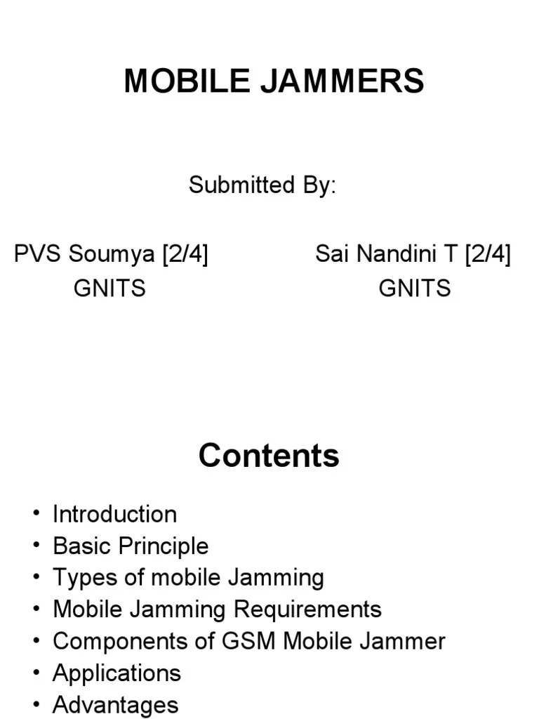 Mobile Jammers PDF